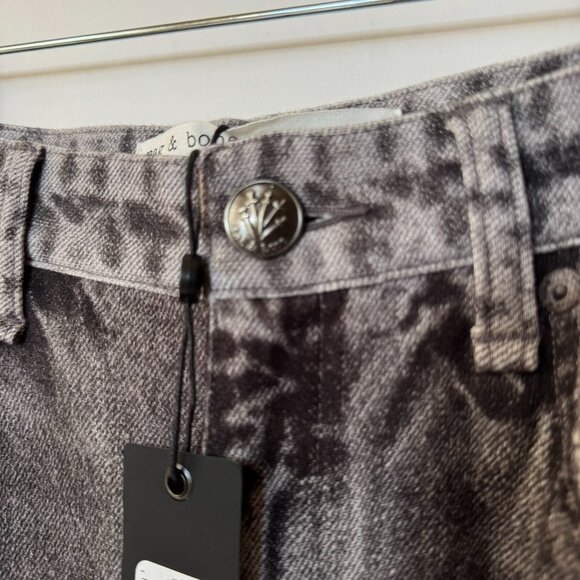 NWT Rag & Bone Miramar Shea Relaxed Straight Leg Sweatpant Jeans Raven Gray 26 - Picture 9 of 15